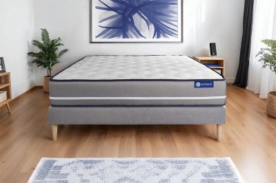 ACTISOM Matelas + sommier 200x200 latex et m&eacute;moire de forme  - Actilatex pur