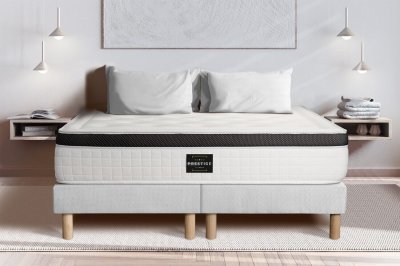 PRESTIGE LITERIE Matelas + sommier 200x200 m&eacute;moire de forme  Privil&egrave;ge