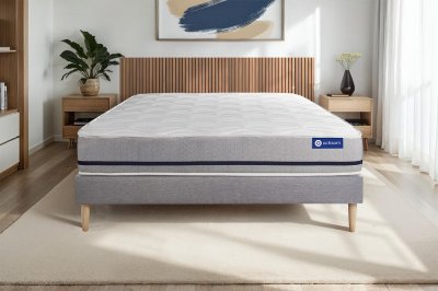 ACTISOM Matelas + sommier 200x200 ressorts ensach&eacute;s  - Actiflex soft