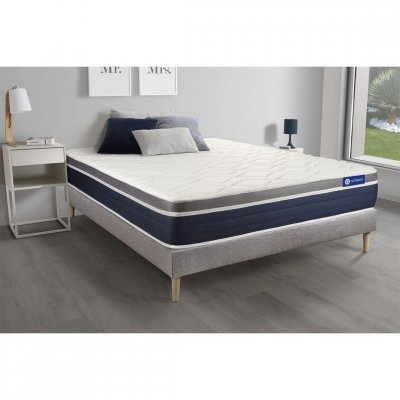 ACTISOM Matelas + sommier 90x190 latex et m&eacute;moire de forme  - Actilatex confort