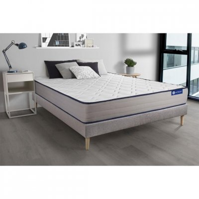ACTISOM Matelas + sommier 90x190 latex et m&eacute;moire de forme  - Actilatex form