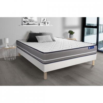 ACTISOM Matelas + sommier 90x190 latex et m&eacute;moire de forme  - Actilatex pur