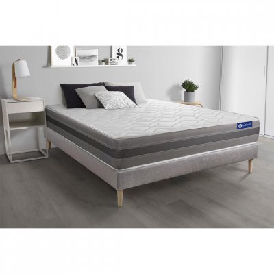 ACTISOM Matelas + sommier 90x190 latex et m&eacute;moire de forme  - Actilatex relax