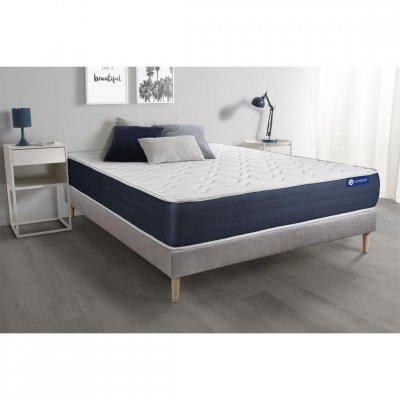 ACTISOM Matelas + sommier 90x190 latex et m&eacute;moire de forme  - Actilatex sleep