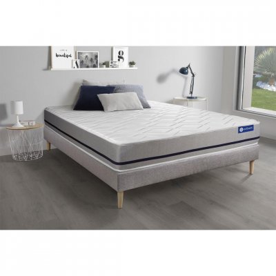 ACTISOM Matelas + sommier 90x190 latex et m&eacute;moire de forme  - Actilatex soft