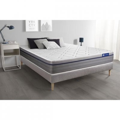 ACTISOM Matelas + sommier 90x190 latex et m&eacute;moire de forme  - Actilatex zen