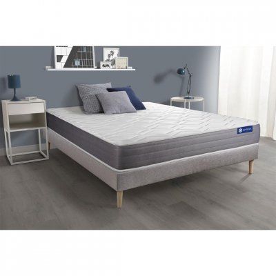 ACTISOM Matelas + sommier 90x190 ressorts ensach&eacute;s et m&eacute;moire de forme  - Actiflex dream