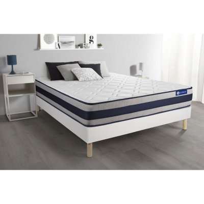 ACTISOM Matelas + sommier 90x200 latex et m&eacute;moire de forme  - Actilatex ergo