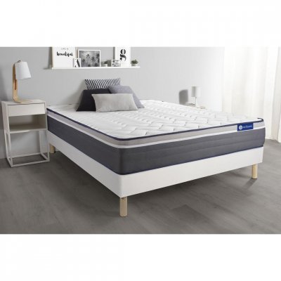 ACTISOM Matelas + sommier 90x200 latex et m&eacute;moire de forme  - Actilatex plus