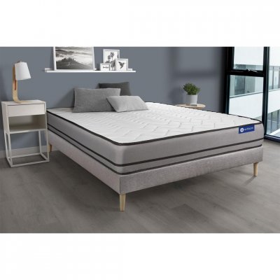 ACTISOM Matelas + sommier 90x200 ressorts ensach&eacute;s  - Actiflex night