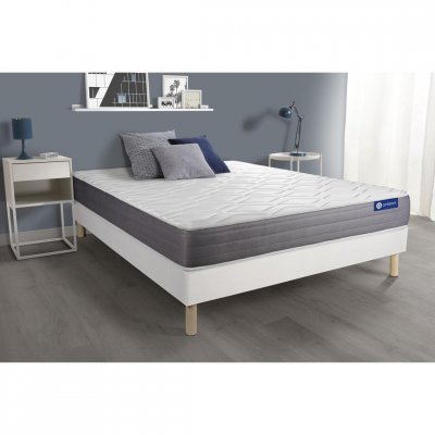 ACTISOM Matelas + sommier 90x200 ressorts ensach&eacute;s et m&eacute;moire de forme  - Actiflex dream