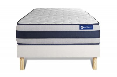 ACTISOM Matelas + sommier 90x200 ressorts ensach&eacute;s et m&eacute;moire de forme  - Actiflex ergo