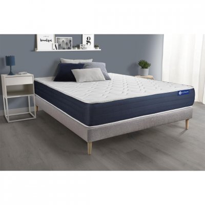 ACTISOM Matelas + sommier 90x200 ressorts ensach&eacute;s et m&eacute;moire de forme  - Actiflex sleep