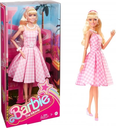 MATTEL  Barbie The Movie poup&eacute;e Barbie in Pink Gingham Dress- - Poup&eacute;e