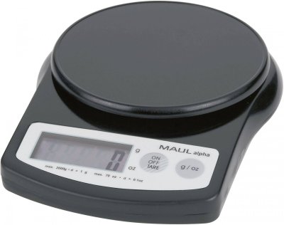 MAUL  alpha p&egrave;se-lettres, capacit&eacute;: 2.000 g, noir, aliment&eacute; noir