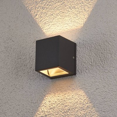 LUCANDE Maurice Applique Murale d'Ext&eacute;rieur Dark Grey - 