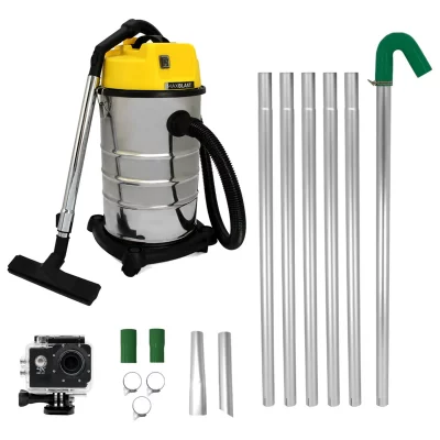 MAXBLAST  Lot de Aspirateur Industriel 30 L, Perche Pour Goutti&egrave;res & Cam&eacute;ra d'Inspection
