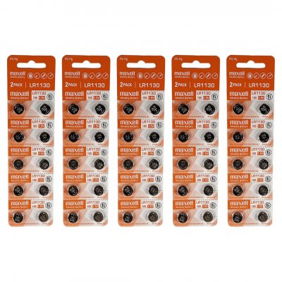 MAXELL  Lot de 10 piles bouton alcalines LR1130 1,5 V