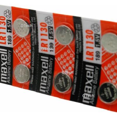 MAXELL  LR1130 Pile Bouton alcaline, 10 pi&egrave;ces sous Blister