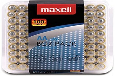 MAXELL  Set de 100 Piles Alcalines LR6 AA Argent&eacute; 790409