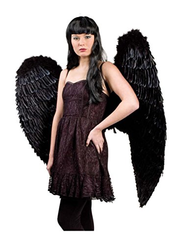 BOLAND Maxi Ailes D'ange Avec Plumes Noires De 120 Cm - Noir - Taille Unique