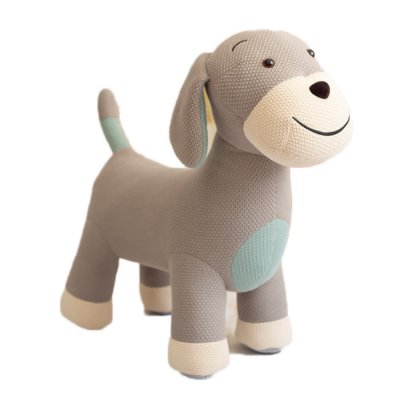 CROCHETTS Maxi cocker en peluche si&egrave;ge en 100% coton gris