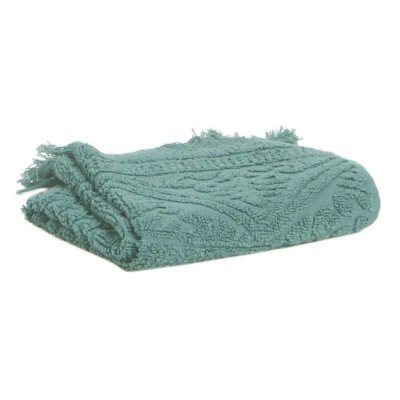 VIVARAISE Maxi drap de bain Zo&eacute; 100 x 180 cm Vert de gris