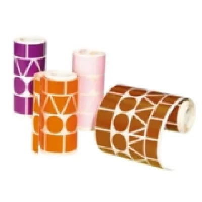 APLI Maxi gommette geometrique adhesive - Lot de 4 rouleaux