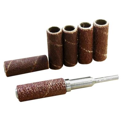 GENERIQUE Maxicraft 71145 Jeu de 6 Tambours abrasifs avec tige support Grain 60/120 &oslash; 9 mm