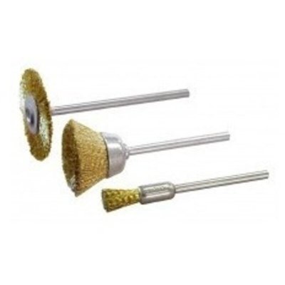MAXICRAFT  80182 Brosse pinceau en Laiton sur tige &oslash; 4 mm