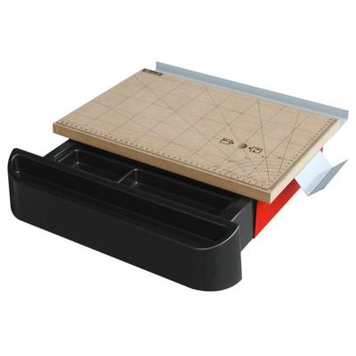 MAXICRAFT  89605 Etabli portatif starbase pour travaux de pr&eacute;cision-avec tiroir de rangement, Beige