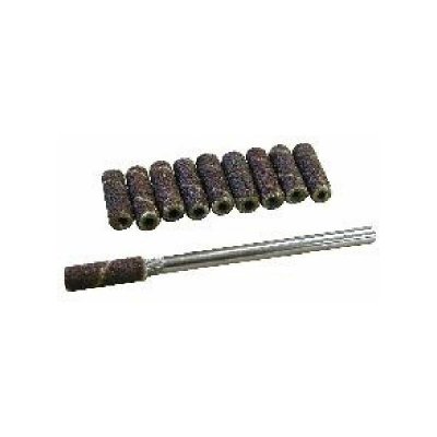 MAXICRAFT  89800 Jeu de 6 tambours abrasifs &oslash; 15 mm grain 60 et 120 Marron