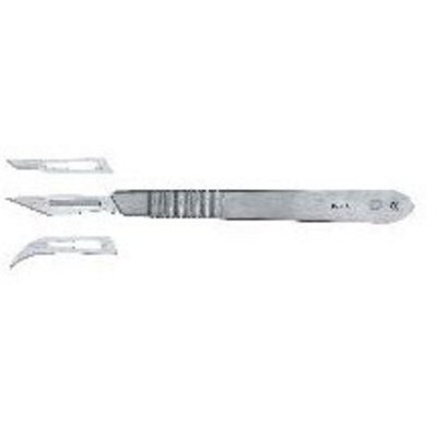 MAXICRAFT  90020 Jeu de 5 Lames pour Scalpel 90019-pointue, Crochet, arrodie, Argent