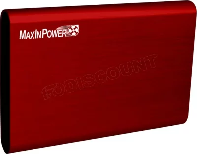 HEDEN MaxInPower BEM25MUA1CR - Boitier externe - 2.5" - SATA 6Gb/s - 600 Mo/s - USB 3.0 - rouge fonc&eacute;