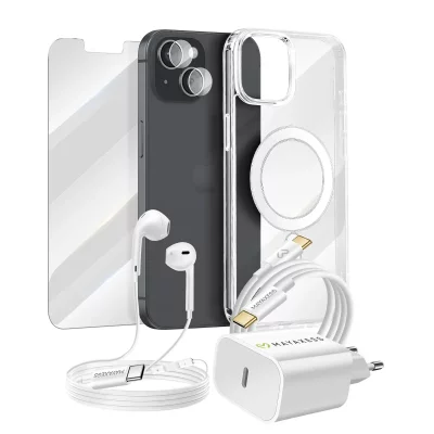 MAYAXESS  Pack Accessoires iPhone 13 Transparent