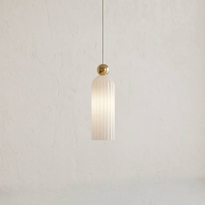 MAYTONI  Antic suspension abat-jour en verre blanc