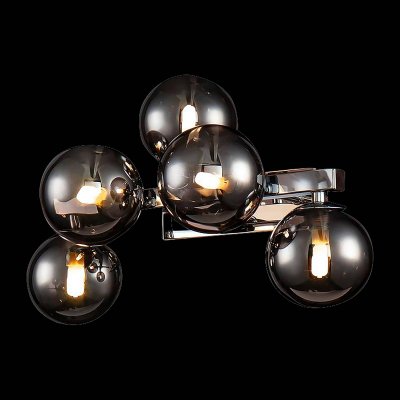 MAYTONI  Dallas applique 5 sph&egrave;res de verre, chrom&eacute;