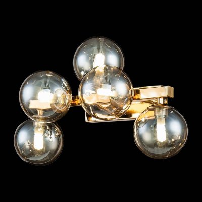 MAYTONI  Dallas applique 5 sph&egrave;res de verre, dor&eacute;e
