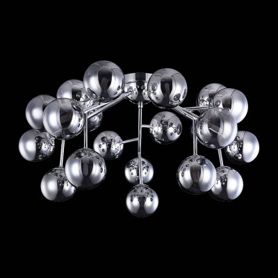 MAYTONI  Dallas plafonnier, 20 sph&egrave;res verre chrom&eacute;
