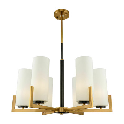 MAYTONI  Fortano lustre &agrave; 6 lampes abat-jour verre