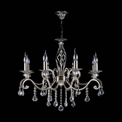 MAYTONI  Grace lustre &agrave; 8 lampes laiton/blanc