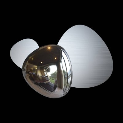 MAYTONI  jack-stone applique murale led int&eacute;gr&eacute;e moderne nickel, 3000k
