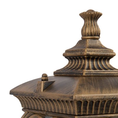 MAYTONI  Lighting -  Fleur Borne d'ext&eacute;rieur noire avec or, IP44