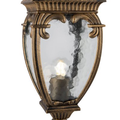 MAYTONI  Lighting -  Fleur Borne ext&eacute;rieure noire avec or, IP44