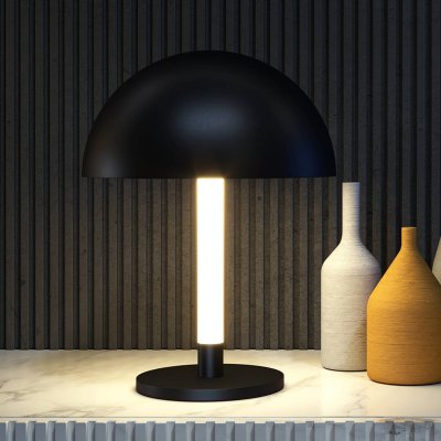 MAYTONI  Ray Lampe De Table Led Int&eacute;gr&eacute;e Table & Floor Noir, 3000k, Abat-Jour En Aluminium