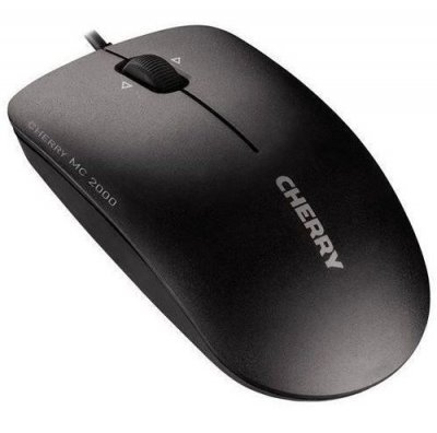 CHERRY MC 2000 - Souris - droitiers et gauchers - infrarouge - 3 boutons - filaire - USB - noir