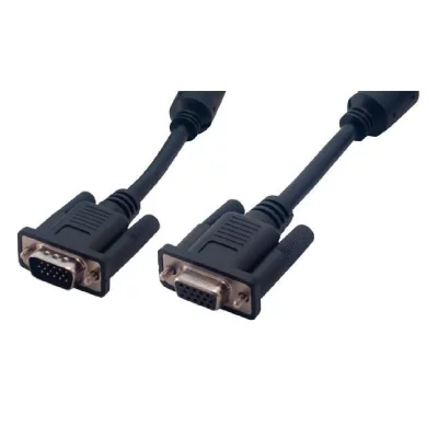 MCL  3m HD15 Male/Femelle 3 Coaxial and 9C SVGA Extension C&acirc;ble - Noir