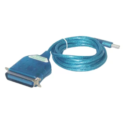 MCL  convertisseur usb vers port parallele c&acirc;ble parall&egrave;le bleu 1,80 m