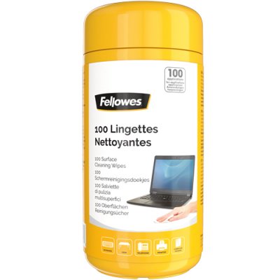 FELLOWES Mcl samar - consignment  lingettes de nettoyage humides pour surfaces noir