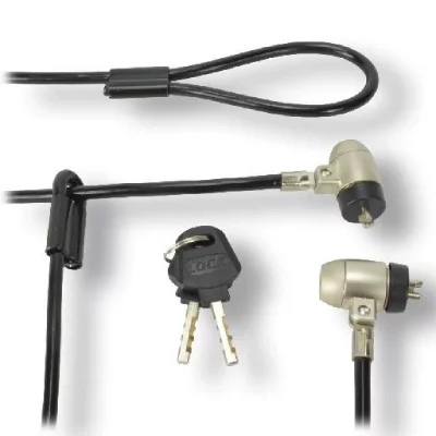 MCL  samar  8LE-71017 c&acirc;ble antivol Noir 1,8 m